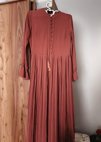 Düğmeli Uzun elbise - Görsel 2