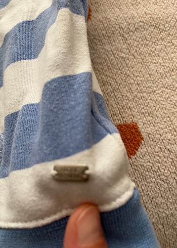 Pull and Bear Kapüşonlu Çizgili bayan Sweatshirt