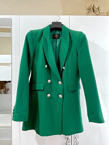 Yeşil blazer çeket