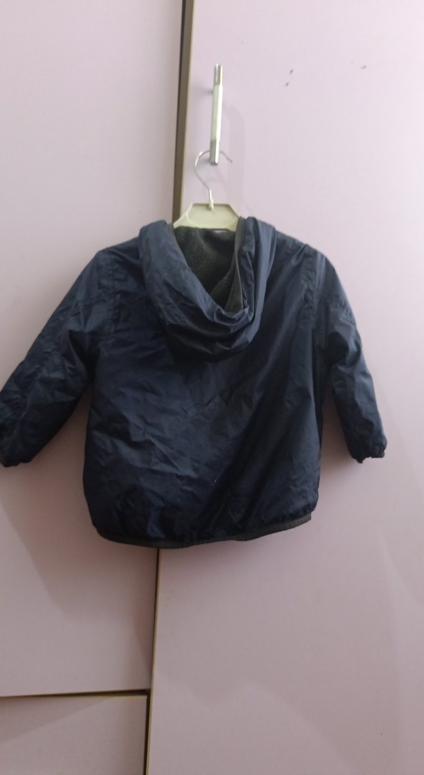 Erkek Çocuk Lacivert kapşonlu Fermuarlı Ceket - Görsel 2