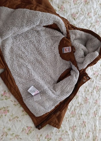 Erkek Çocuk Kahverengi Kapüşonlu Mont - Görsel 6