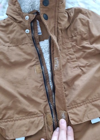 Erkek Çocuk Kahverengi Kapüşonlu Mont - Görsel 5