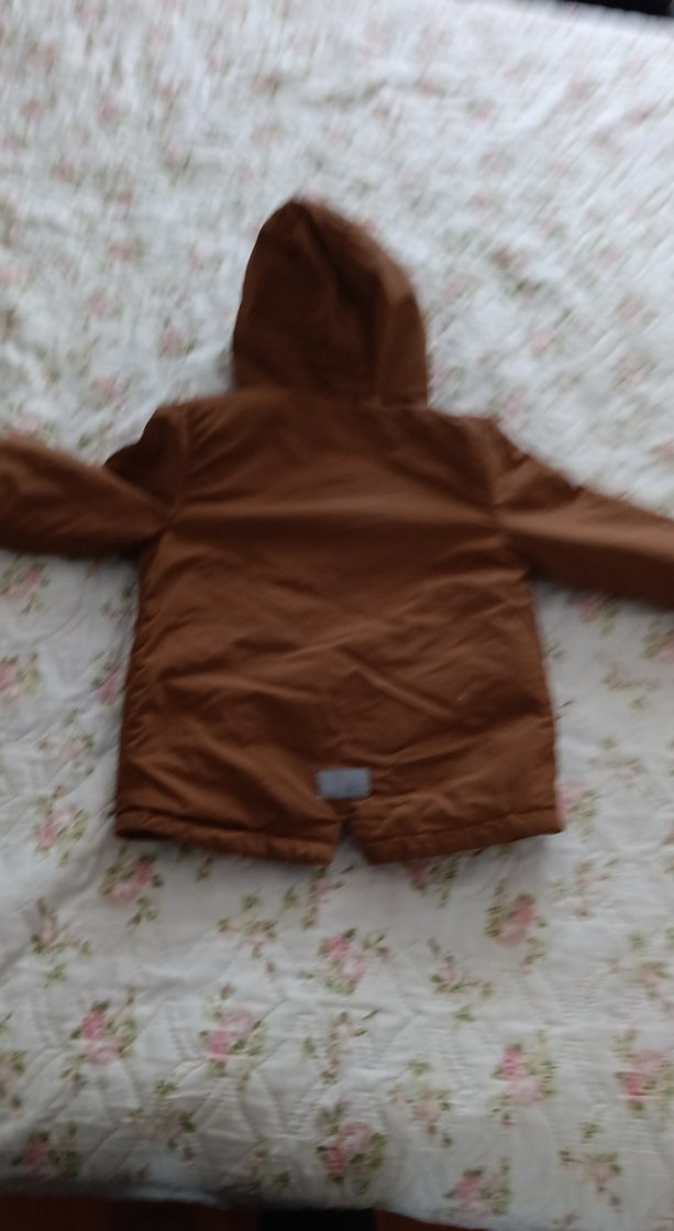 Erkek Çocuk Kahverengi Kapüşonlu Mont - Görsel 2