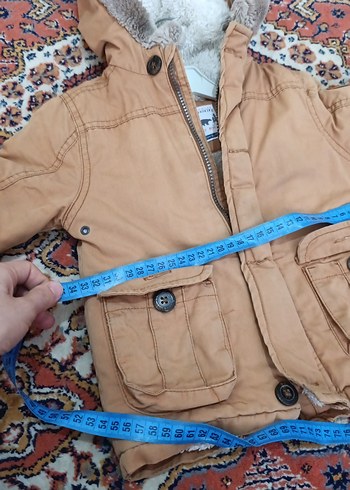 Düğmeli Erkek Çocuk camel sarısı j Mont - Görsel 7