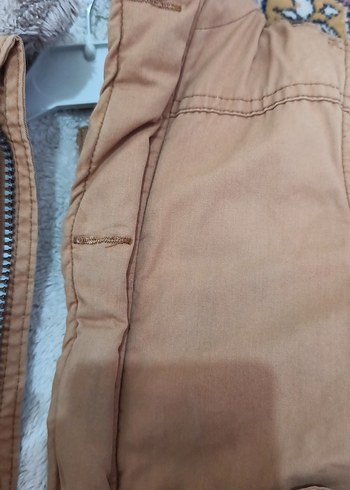 Düğmeli Erkek Çocuk camel sarısı j Mont - Görsel 5