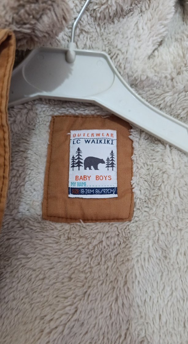 Düğmeli Erkek Çocuk camel sarısı j Mont - Görsel 4