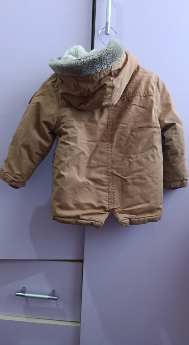 Düğmeli Erkek Çocuk camel sarısı j Mont - Görsel 2