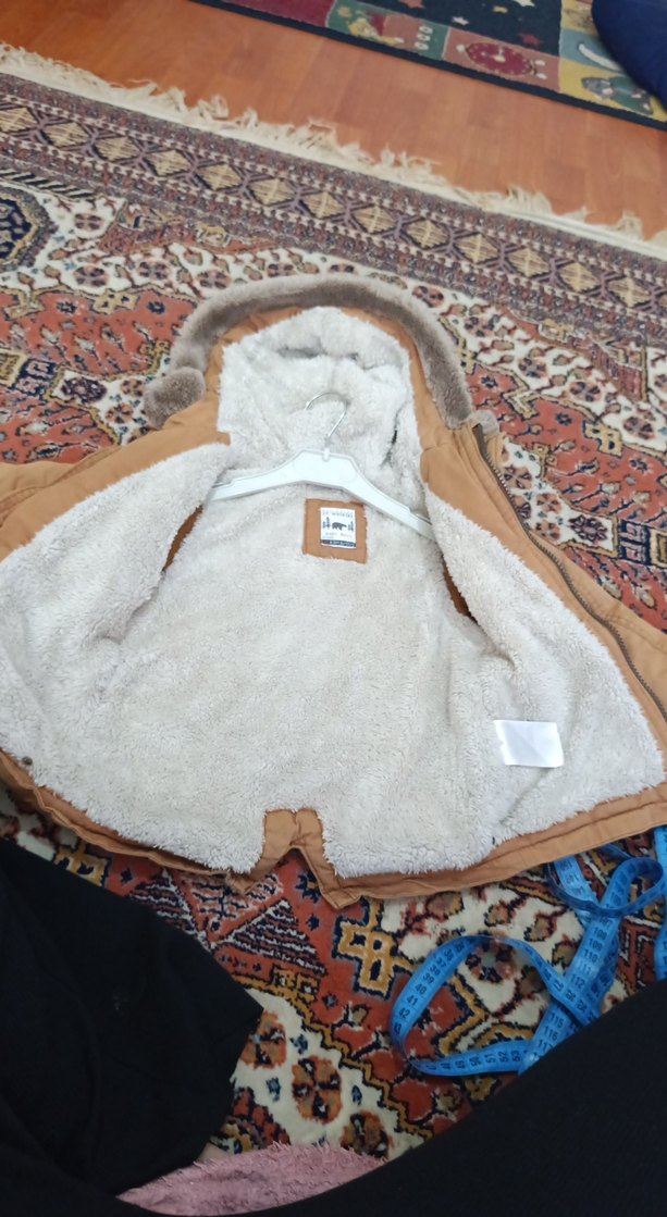 Düğmeli Erkek Çocuk camel sarısı j Mont - Görsel 3