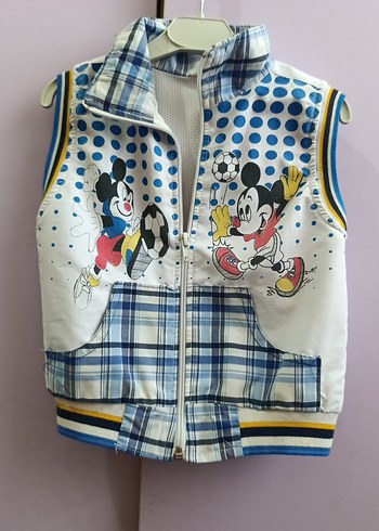 Renkli Baskılı Kapüşonlu Erkek Çocuk Yeleği - Görsel 3