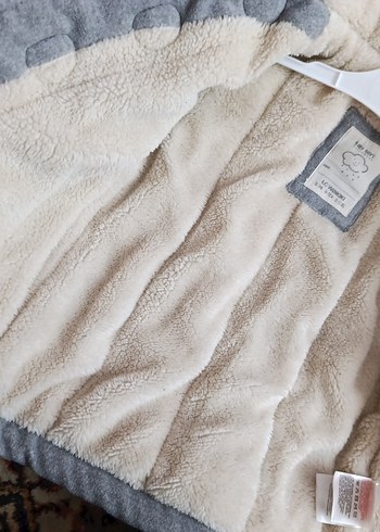 Düğmeli Gri Erkek Çocuk Polar Mont - Görsel 7