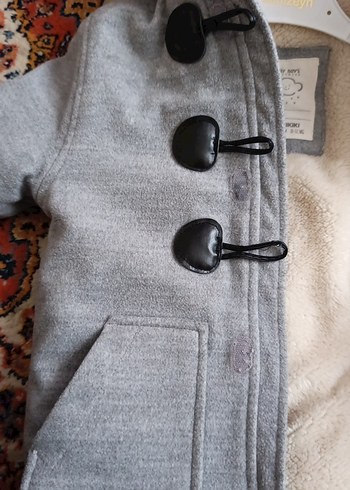 Düğmeli Gri Erkek Çocuk Polar Mont - Görsel 5