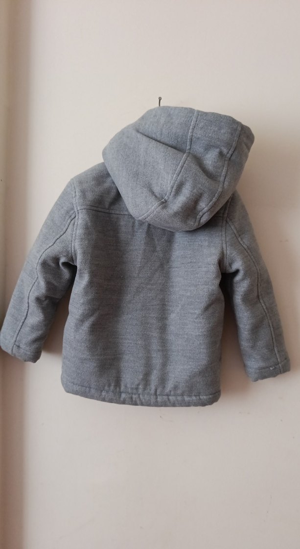 Düğmeli Gri Erkek Çocuk Polar Mont - Görsel 3