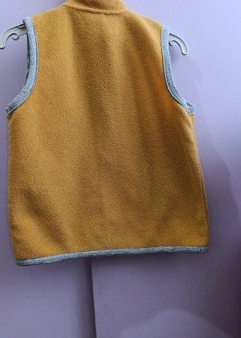Fermuarlı Sarı Erkek Çocuk Polar Yelek - Görsel 2