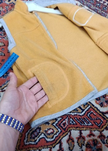 Fermuarlı Sarı Erkek Çocuk Polar Yelek - Görsel 6