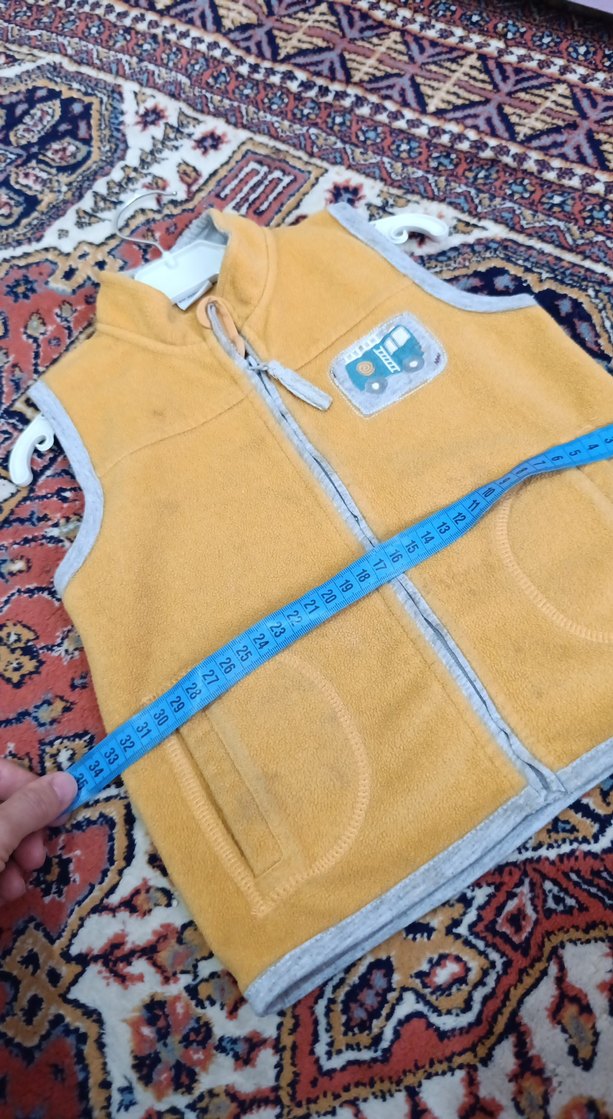 Fermuarlı Sarı Erkek Çocuk Polar Yelek - Görsel 5