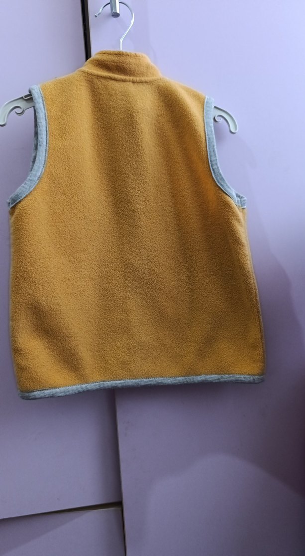 Fermuarlı Sarı Erkek Çocuk Polar Yelek - Görsel 2