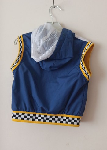 Erkek Çocuk Renkli Baskılı Kapüşonlu Yelek - Görsel 2