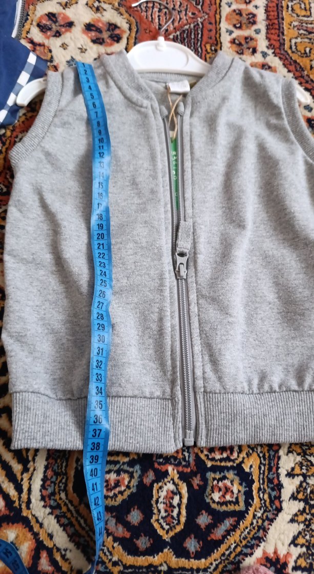 Gri Fermuarlı Erkek Çocuk Yeleği - Görsel 4