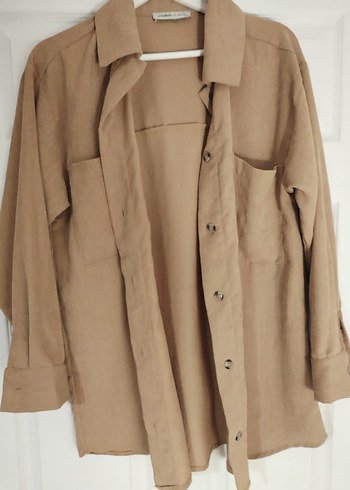 LCW kadife bol kesim kadife kadın Gömlek - Görsel 3