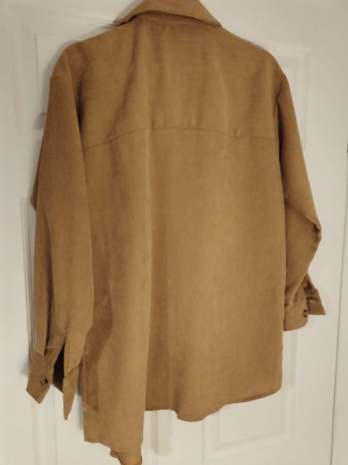 LCW kadife bol kesim kadife kadın Gömlek - Görsel 5