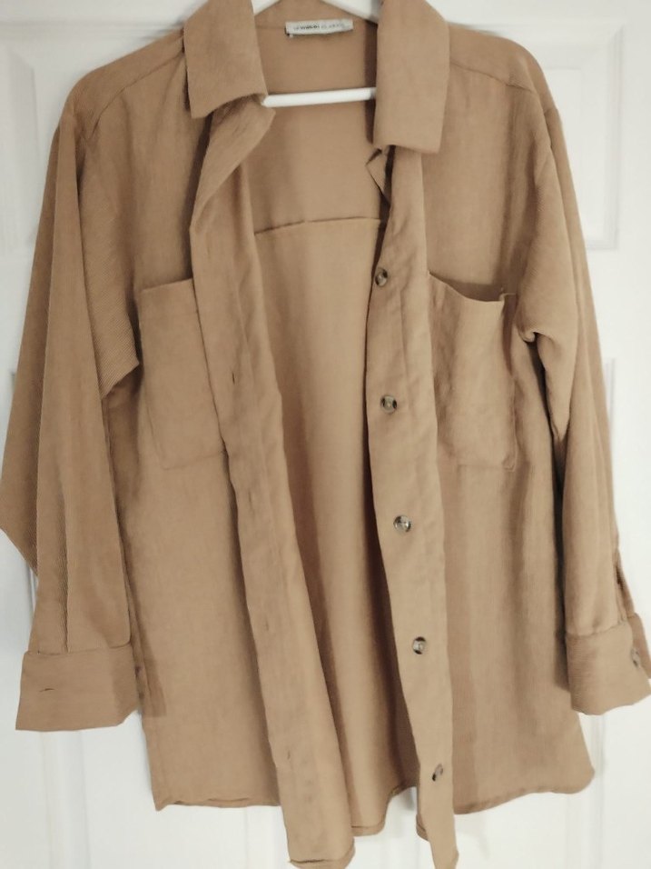 LCW kadife bol kesim kadife kadın Gömlek - Görsel 3