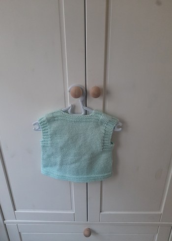 Kız bebek Turkuaz Örgü Süveter sıfır - Görsel 3