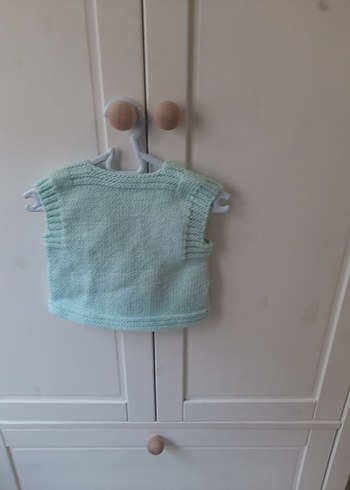 Kız bebek Turkuaz Örgü Süveter sıfır - Görsel 2