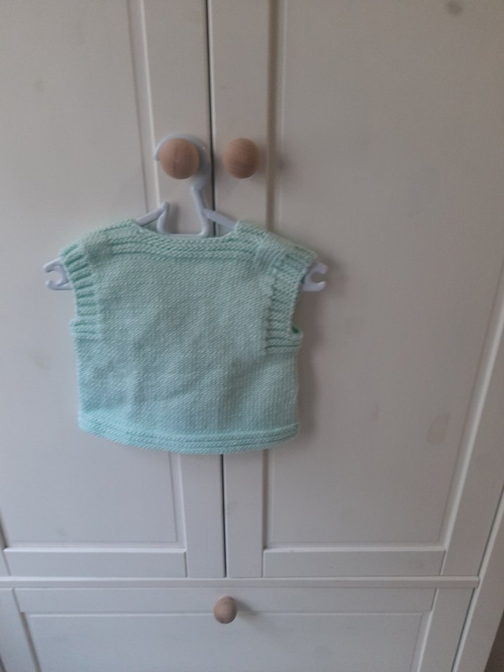 Kız bebek Turkuaz Örgü Süveter sıfır - Görsel 2