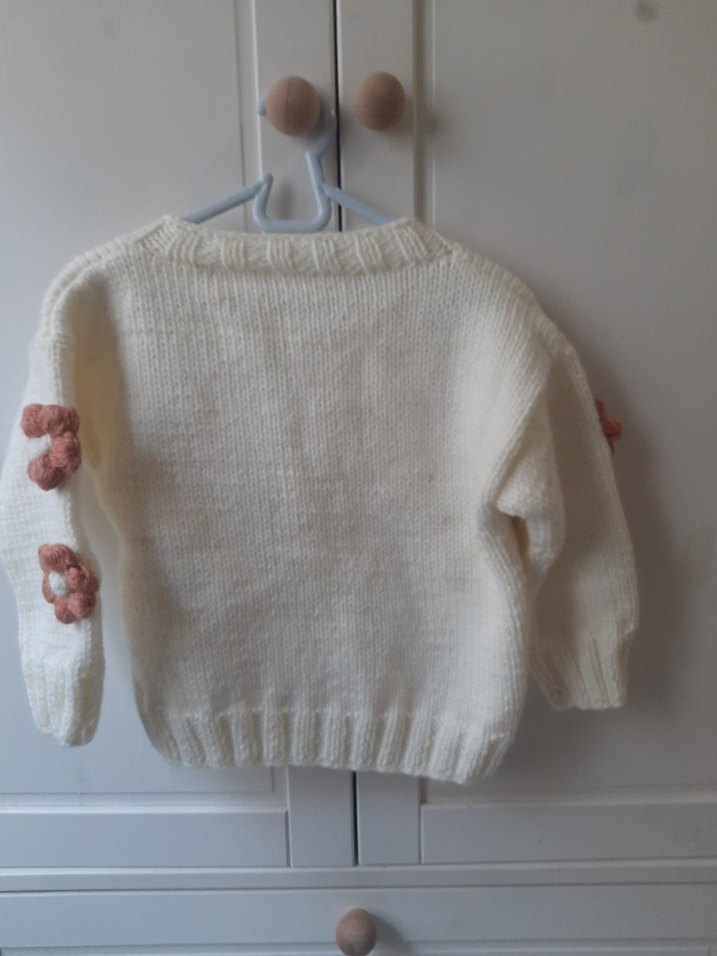 çiçekli kız Çocuk Hırka kullanılmadı - Görsel 4