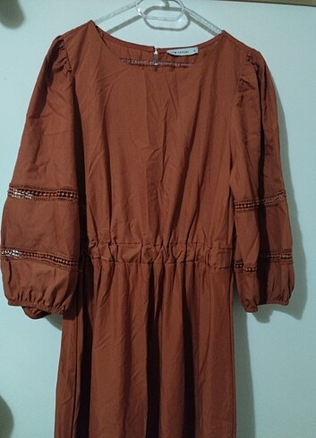 38 Beden camel Renk Uzun elbise lcw camel renk