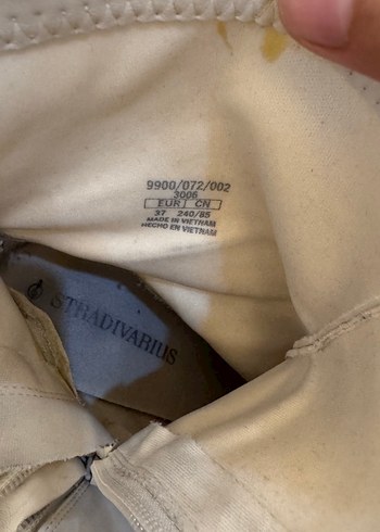 Stradivarius Stradivarius Bej Streç Bilekli Topuklu Bot
