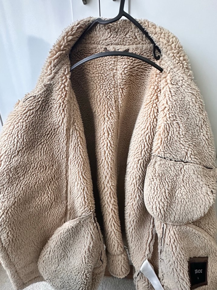 Süet Kahverengi Peluş Yaka Ceket — görsel 5/6