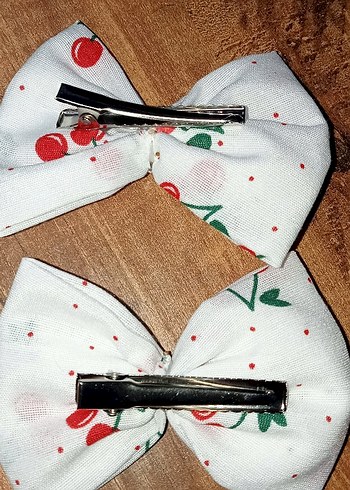 kiraz desenli klipsli Fiyonk Toka - Görsel 3