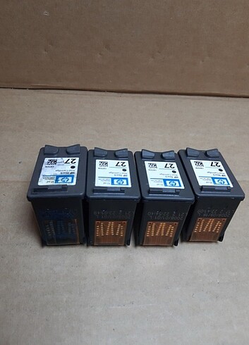 HP 27 SİYAH 4 ADET 2 Sİ KULLANILMAMIŞ 2 Sİ KULLANILMIŞ