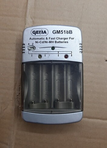 Pil Şarj Aleti Gema GM518B Ni-Cd ve Ni-MH AA Kalem Pil veya A