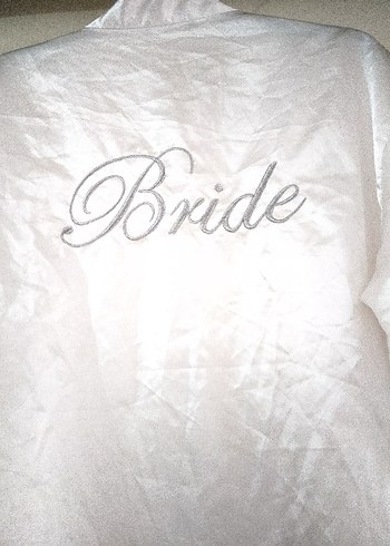 Parlak Beyaz Kadın Midi Boy Uzun Kollu Sabahlık - Görsel 5