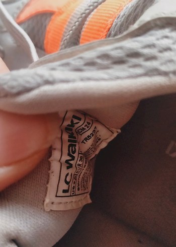 38 Beden gri Renk Gri Turuncu Bağcıklı Kadın Spor Ayakkabı