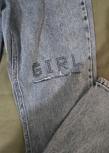 Gri Kadın Kot Pantolon - Görsel 5