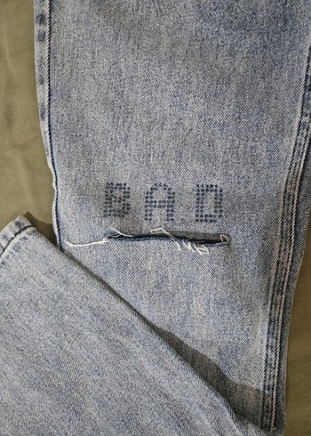 Gri Kadın Kot Pantolon - Görsel 4