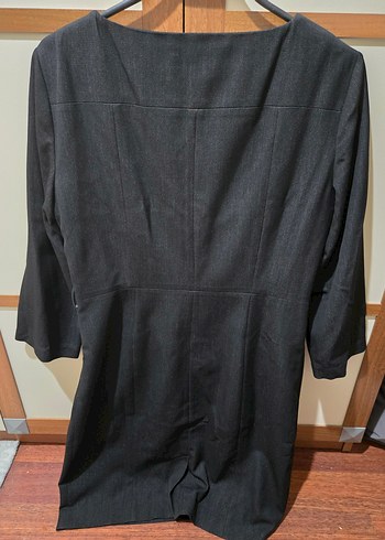 Uzun Kollu Siyah Midi Kadın Triko Elbise - Görsel 2