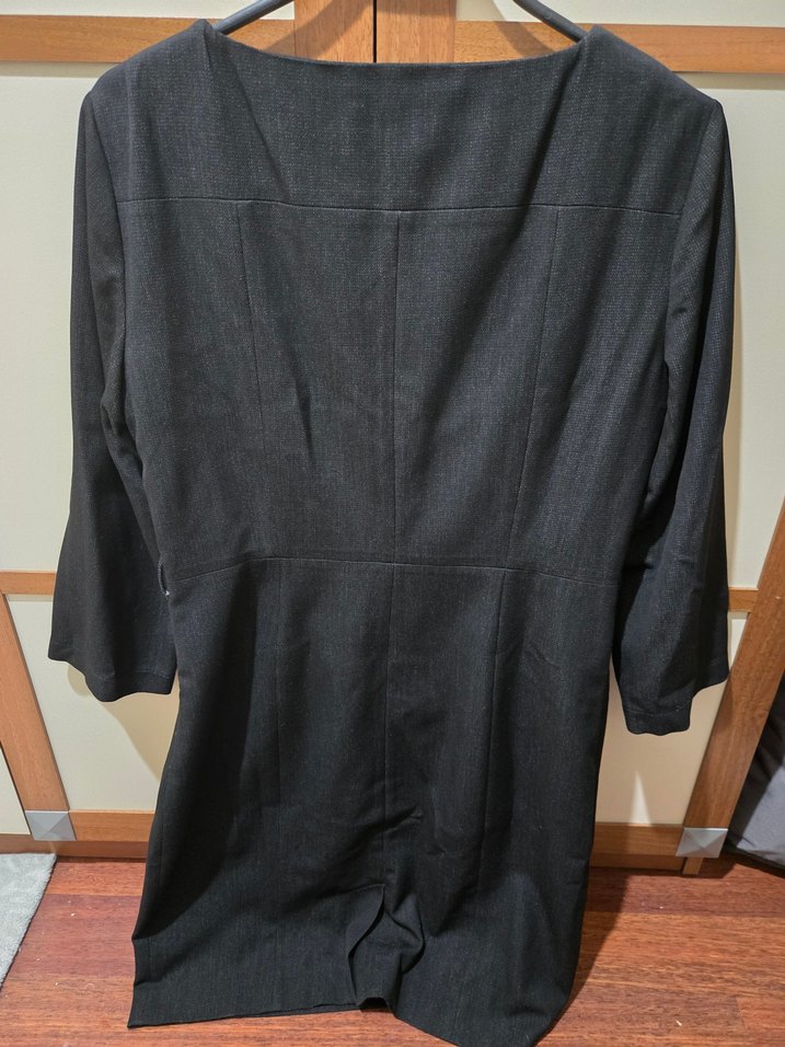 Uzun Kollu Siyah Midi Kadın Triko Elbise - Görsel 2