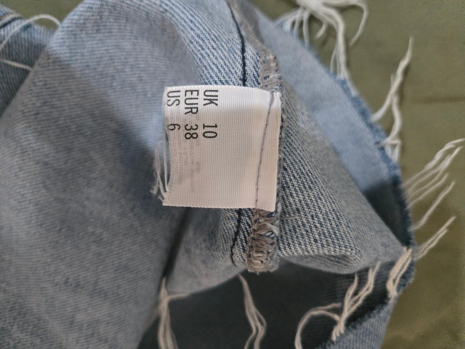 Düğmeli Mini Kot Etek - Görsel 3