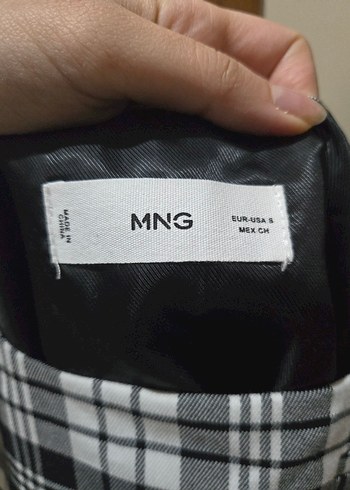 Siyah Beyaz Kareli Mini Elbise - Görsel 3