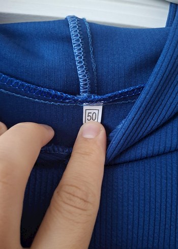 50 Beden mavi Renk BÜYÜK BEDEN ELBİSE