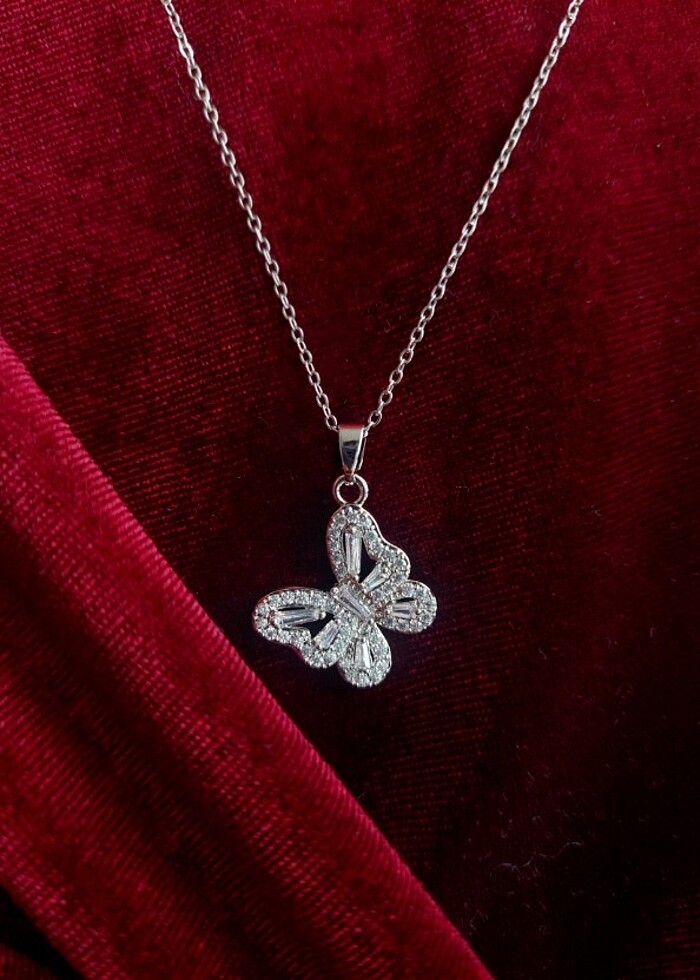 ÇELİK ZİRKON TAŞLI KOLYE - Görsel 2