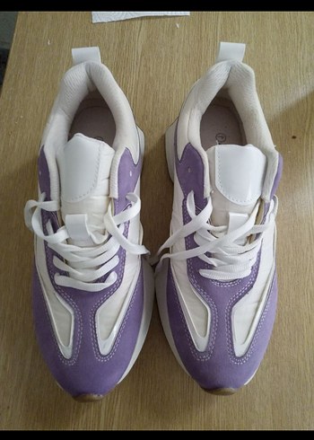 Mor Bağcıklı Spor Kadın Sneaker