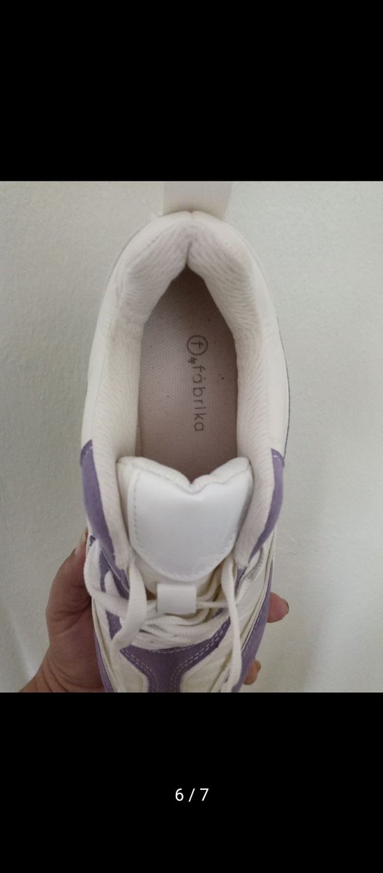 Mor Bağcıklı Spor Kadın Sneaker - Görsel 5