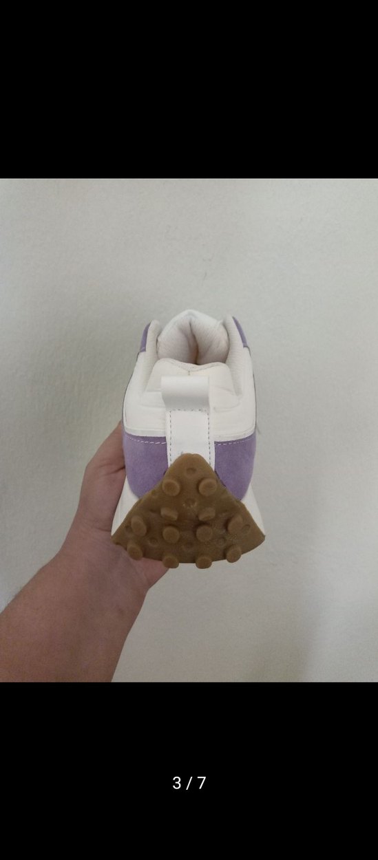 Mor Bağcıklı Spor Kadın Sneaker - Görsel 3