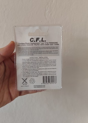 C.F.L  2.4V 300mAh Telsiz ve Telefon Pili - Görsel 2