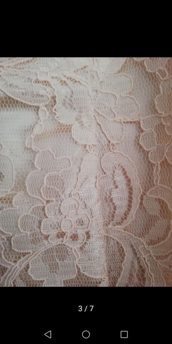 Bej Dantelli Uzun Abiye Elbise - Görsel 2